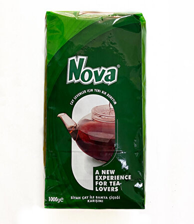 Nova Bamya Çiçeği Karışımlı (%10) Siyah Çay 1000 Gr