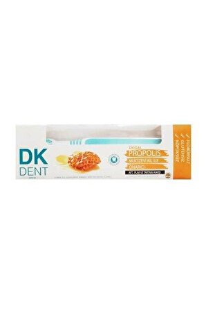 Dermokil DK Dent Propolis Aromalı Diş Eti Koruma Florürsüz Diş Macunu 75 ml & Diş Fırçası 
