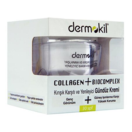 DERMOKİL Collagen+Biocomplex Kırışık Karşıtı ve Yenileyici 30 SPF Gündüz Kremi 50 ml