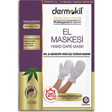 DERMOKİL Kil ve Kenevir Yağlı Peeling Etkili El Maskesi 35 ml