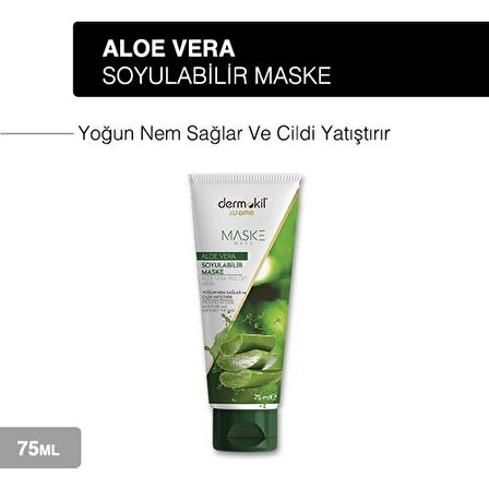 DERMOKİL Aloe Vera Soyulabilir Yüz Maskesi 75 ml 