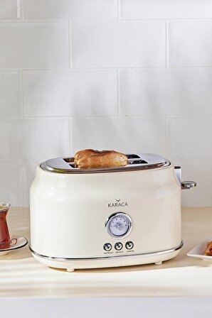 Retro Ekmek Kızartma Makinesi Krem