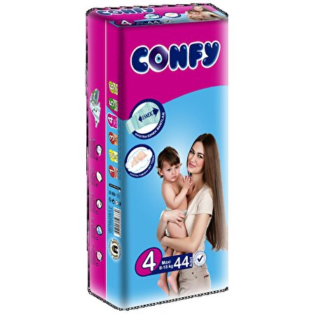 Confy 4 Numara Maxi 44'lü Bel Bantlı Bez