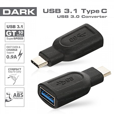 Dark DK-AC-U31X30 USB 3.0 Type C to USB 3.0  Erkek-Dişi Dönüştürücü Adaptör
