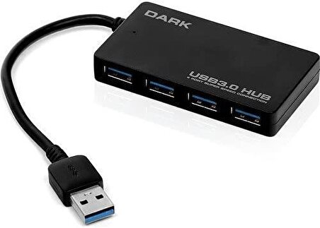 Dark 4 Port USB 3.0 USB Hub