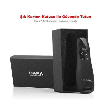 DARK DK-AC-WP07 2.4 GHz KIRMIZI LAZERLİ KABLOSUZ PRESENTER SİYA