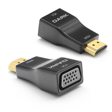 Dark DK-HD-AHDMIXVGA5 HDMI To VGA Erkek-Dişi 1080 Altın Uçlu Dönüştürücü Adaptör