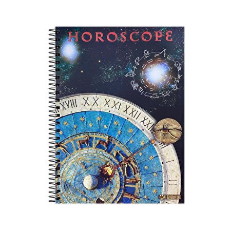 Özgün Horoscope A4 Sert Kapak Spiralli Defter 150 Yaprak Çizgili