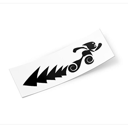 Craftidea® Runboy Hızlı Beyaz Sticker Oto Tuning Sticker 35x10 cm Folyo Etiket