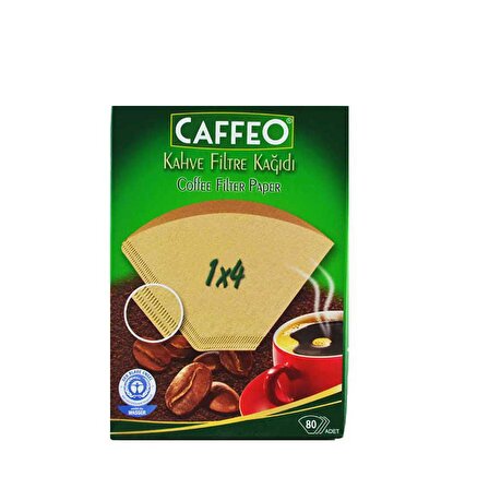 Caffeo 4 Numara Filtre Kahve Kağıdı 80 Adet Kahverengi