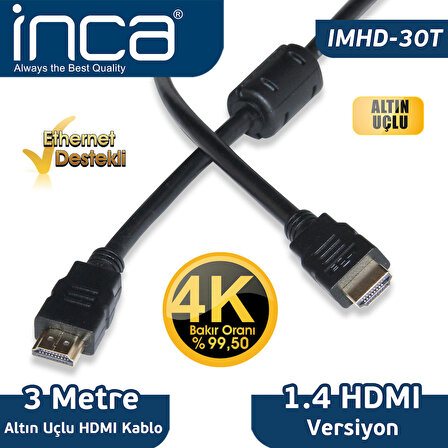 Inca IMHD-30T Hdmı-M to Hdmı-M 3 metre Kablo