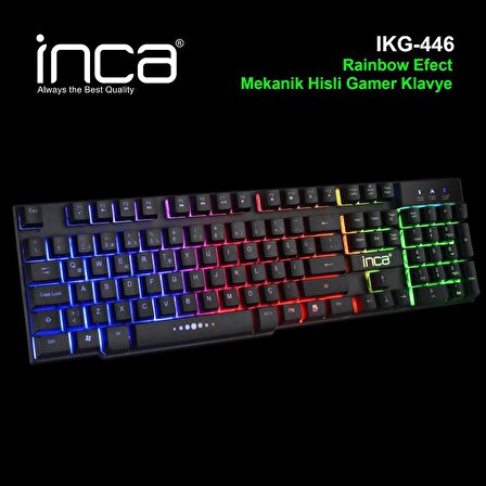 Inca IKG-446 Mekanik Hisli Oyuncu Klavye+Mouse Pad (HEDİYELi)