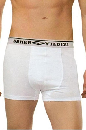 Seher Yıldızı Erkek Pamuklu Likralı Boxer 6 Lı Paket