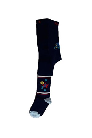 Erkek Bebek Çocuk Renkli Desenli Külotlu Çorap 3 lü Paket