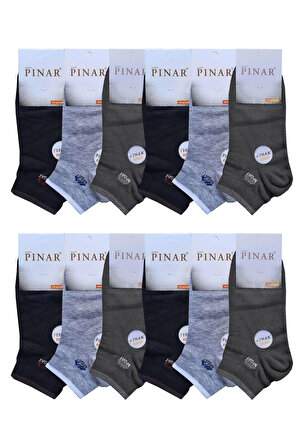 Pınar 12li Erkek Kısa Patik Çorap Ekonomik Spor Çorap