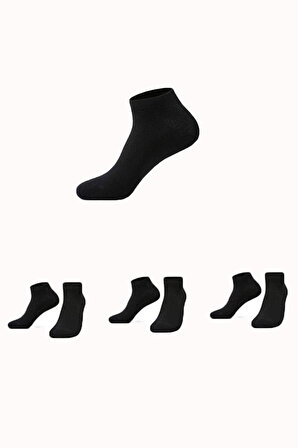 3lü Erkek Kısa Patik Çorap Penye Pamuklu Ekonomik Spor Çorabı