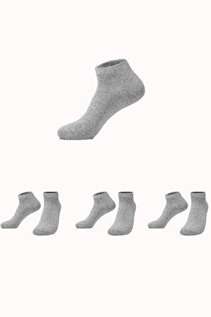 3lü Erkek Kısa Patik Çorap Penye Pamuklu Ekonomik Spor Çorabı