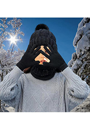 Erkek Kadın Kışlık Triko Eldiven Unisex Sıcak Kaliteli