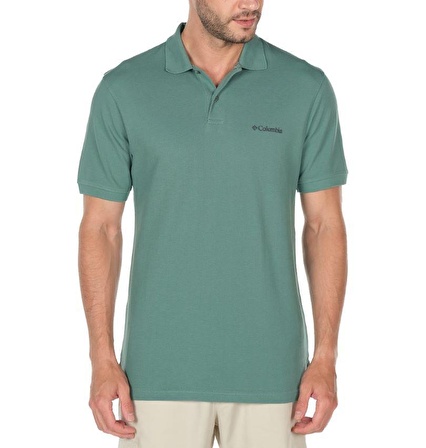 Columbia CS0214 Polo Yaka Kısa Kol StandartKalıp Baskılı Yeşil Erkek T-Shirt