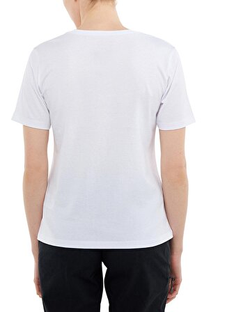 Mountain Hardwear O Yaka Baskılı Beyaz Kadın T-Shirt 9110121100 MT0024