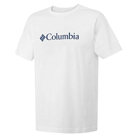 Columbia CSC M Basıc Bıg Logo Brushed SS Tee Erkek Tişört Beyaz CS0287-100