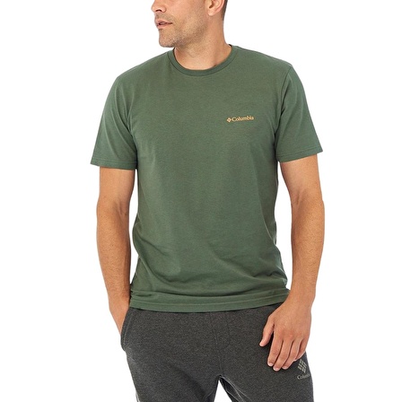 Columbia Csc Basic Sm Logo Brushed Ss Tee Yeşil T-shirt