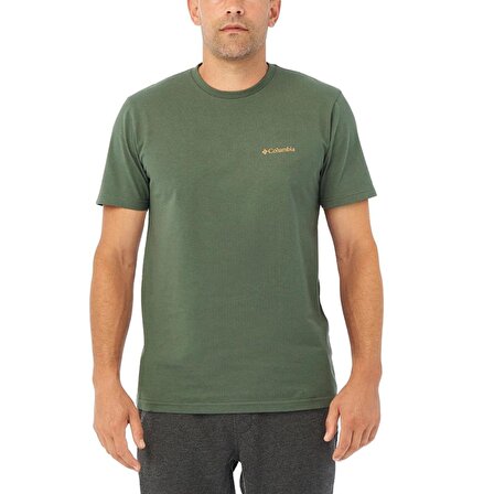 Columbia Csc Basic Sm Logo Brushed Ss Tee Yeşil T-shirt