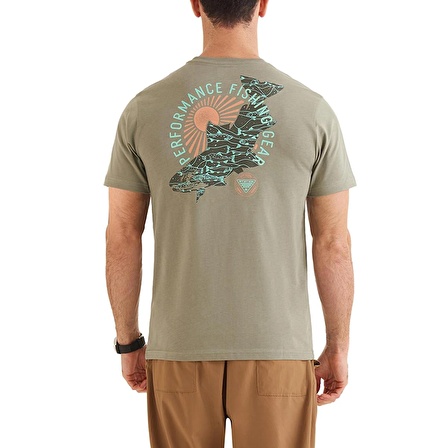 Columbia Cs0373 Csc M Pfg Tarpon Print Ss Tee Erkek T-Shirt