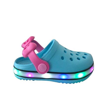 Akınal Bella Mint Işıklı Çocuk Havuz/Deniz Terlik Sandalet