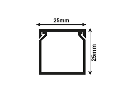 AKİŞ 25X25 Mm Delikli Pano Tipi Pvc Gri Kablo Kanalı