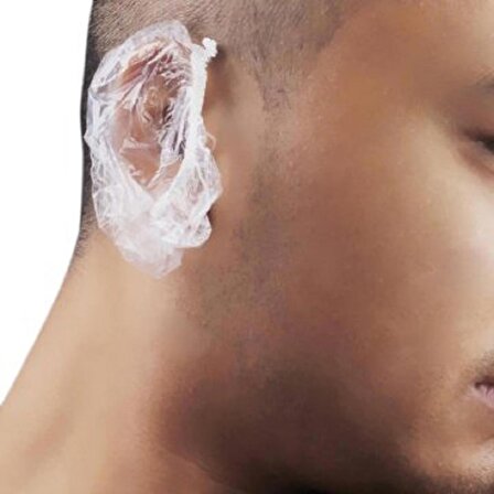 100 Adet Kulak Galoşu Naylon Kulak Bonesi Boya Bulaşmasını Engelleyen Tek Kullanımlık Poşet
