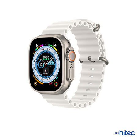 Global 42-49mm Yeni Nesil Apple Uyumlu Akıllı Saat Kordonu Silikon Beyaz