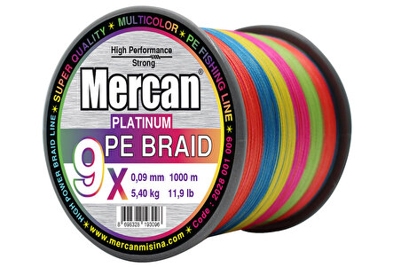 Mercan Pe Örgü Platinum X9 Multicolor ip 1000m Misina