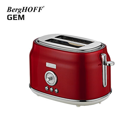 BergHOFF GEM RETRO Kırmızı İki Dilim Ekmek Kızartma Makinesi