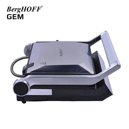 BergHOFF GEM TITAN Gümüş Gri Çelik Izgara ve Tost Makinesi - 7950600