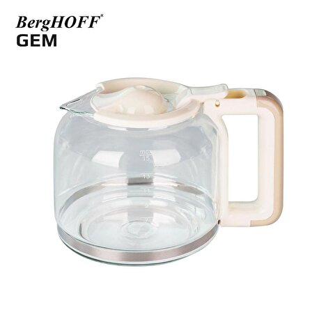 BergHOFF GEM RETRO 15 bardak Vanilya Krem Rengi Filtre Kahve Makinesi - 7950400