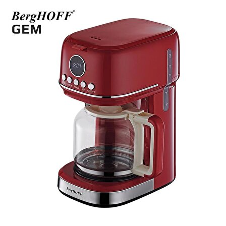 BergHOFF GEM RETRO 15 bardak Kırmızı Filtre Kahve Makinesi - 7950402