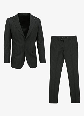 Dufy Standart Bel Slim Fit Antrasit Erkek Takım Elbise DU1234204003