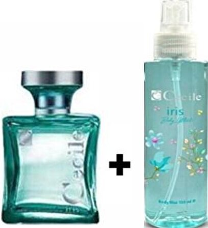 Cecile Iris EDT Çiçeksi Kadın Parfüm 100 ml & Cecile Iris Deodroant 150 ml