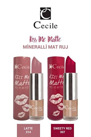 Cecile Kiss Me Matte Mineral Mat Ruj 307-314