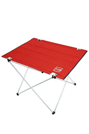 Katlanabilir Kumaş Kamp Ve Piknik Masası, Kırmızı, Geniş Model, 73 X 55 X 48 Cm