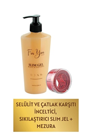 Slim Jel İnceltici , Sıkılaştırıcı, Selülit Ve Çatlak Karşıtı Bakım Vücut Şekillendirici+ Mezura ile 