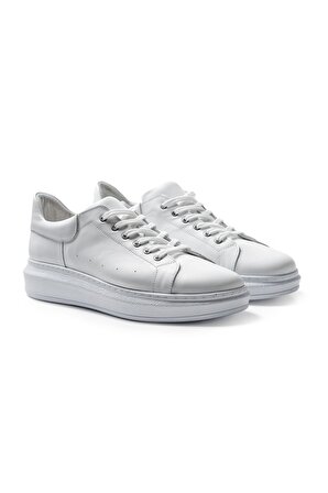 Strada Beyaz Hakiki Deri Erkek Spor (Sneaker) Ayakkabı