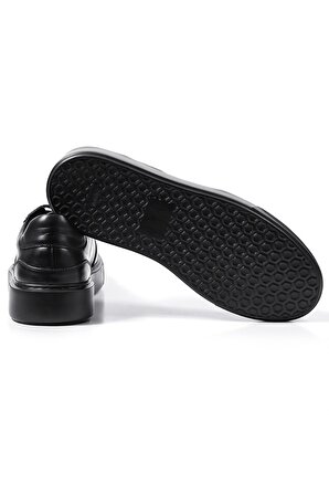 Rush Siyah Hakiki Deri Siyah Taban Erkek Spor (Sneaker) Ayakkabı