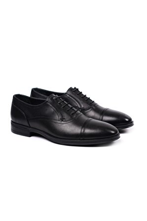 Mostar Siyah Hakiki Deri Klasik Erkek Ayakkabı