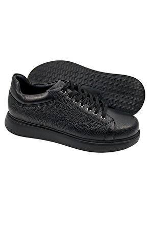 Twin Siyah Hakiki Deri Erkek Spor (Sneaker) Ayakkabı
