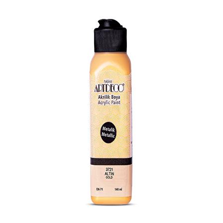 Artdeco Metalik Akrilik Boya, 140 Ml, Altın 3721