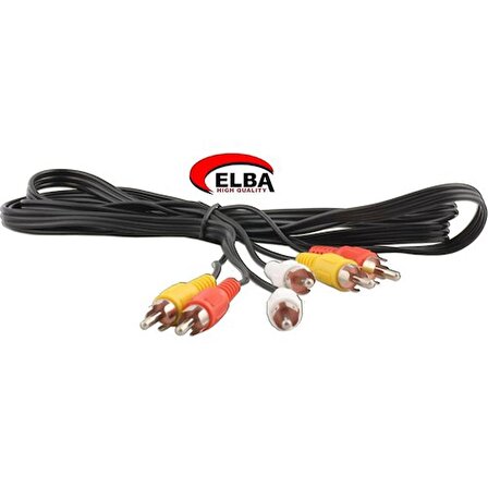 Elba C0628 3Rca-3Rca Stereo 1.5Mt Kablo