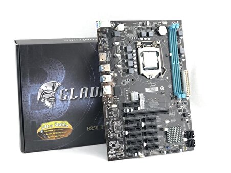 Asus B250 BTC Gladiator Intel B250 LGA 1151 DDR4 2400 MHz Masaüstü Anakart