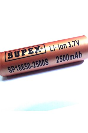 Supex ICR18500-1500MA 3.7V 10C Lityum ion Pil